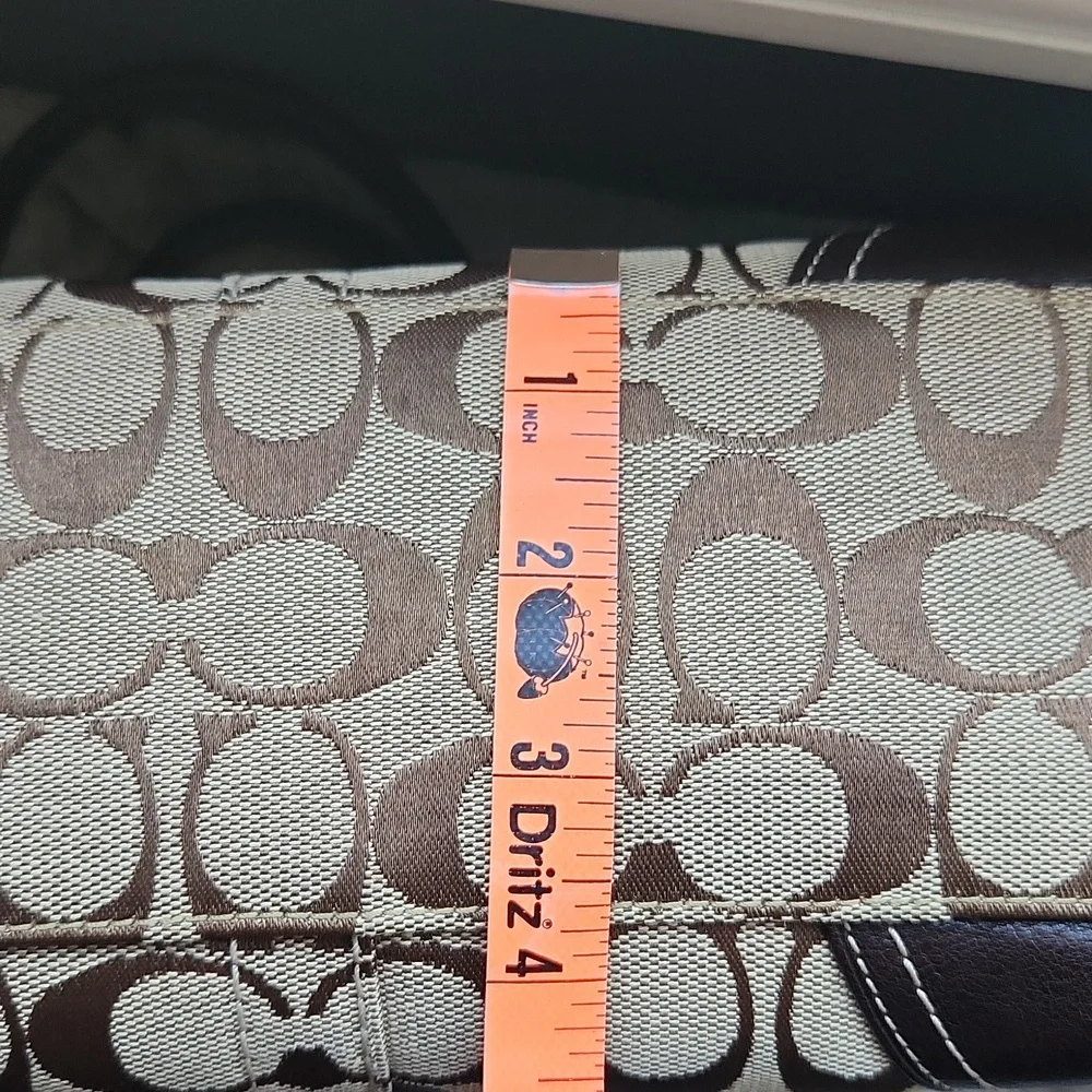 Coach Signature Hampton Canvas & Leather Shoulder Bag - Picture 16 of 16